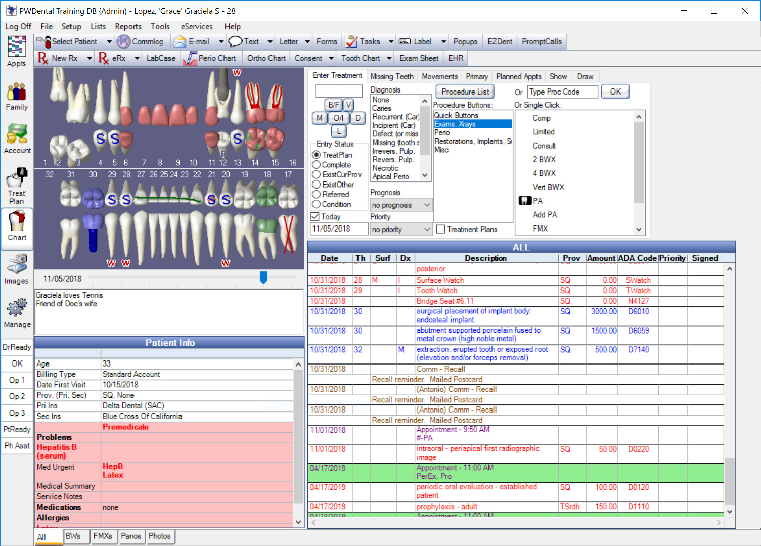 Perio Charting Code