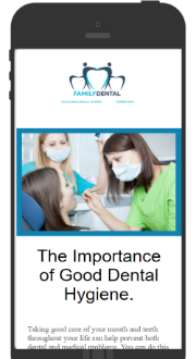 custom dental practice email on mobile device